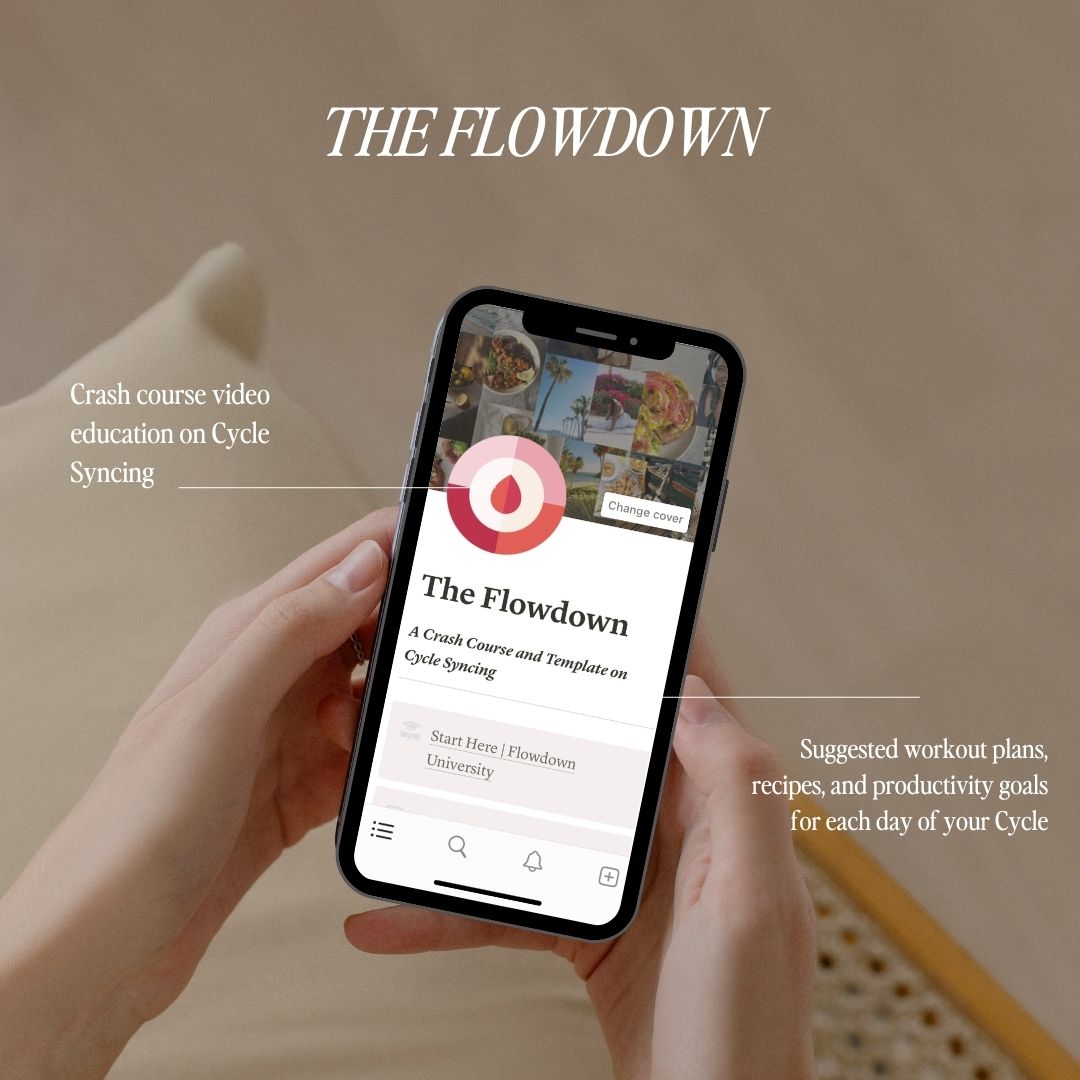 The Flowdown | A crash course & Notion Template on Cycle Syncing